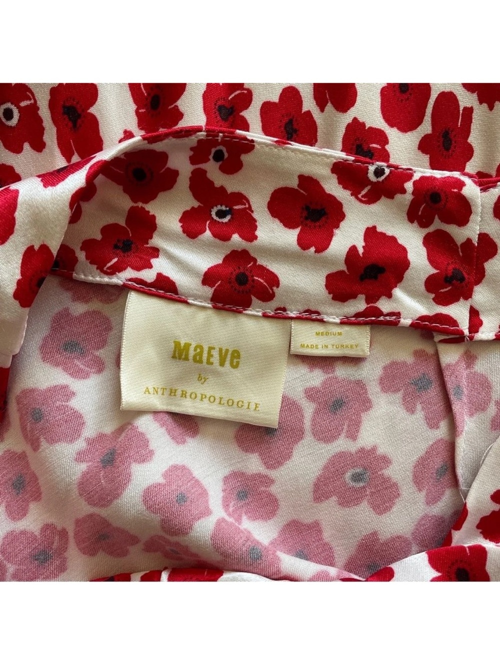 Maeve Midi Slip Skirt in Red Floral Print Medium - Picture 8 of 11
